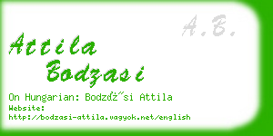 attila bodzasi business card